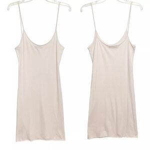 Velvet by Graham & Spencer Pale Pink Cotton Slip Mini Dress Boho Y2K Size Large